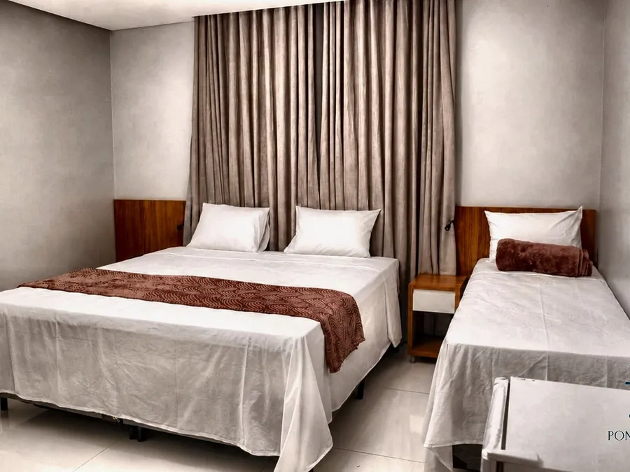 Apartamento amplo com cama de casal e cama de solteiro